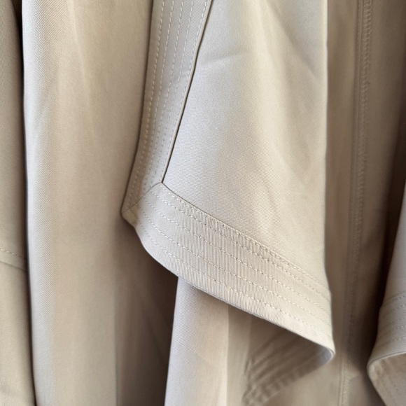 Max Studio Tan Trench Coat with Waterfall Collar - Picture 4 of 7